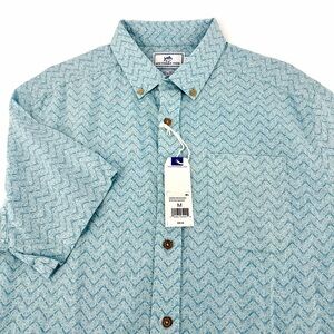 Southern Tide Mens Med Classic Fit Howe Printed ButtonDown Linen Dress Shirt NWT